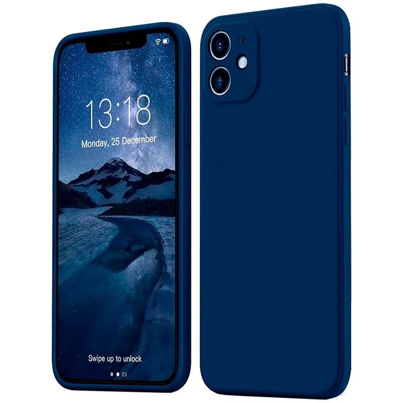 Coque iPhone 12 Mini Square Liquid Premium Bleu - Ítem