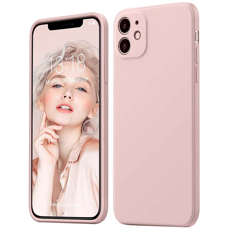 Capa iPhone 12 Square Liquid Premium Rosa - Item