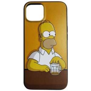 Capa de silicone iPhone 13 Homer Beer