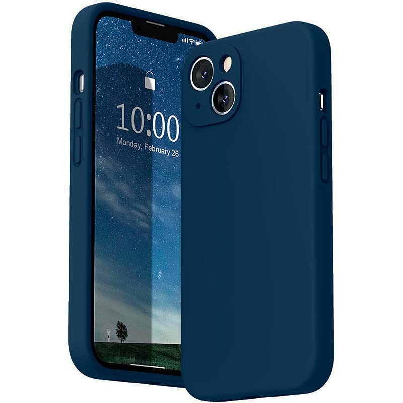 Capa iPhone 13 Mini Square Liquid Premium Azul - Item