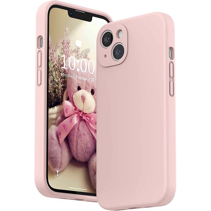 Capa iPhone 13 Mini Square Liquid Premium Rosa - Item