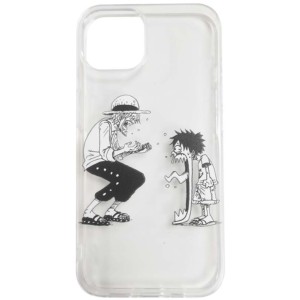 Capa de silicone iPhone 14 One Piece Luffy e Sanji
