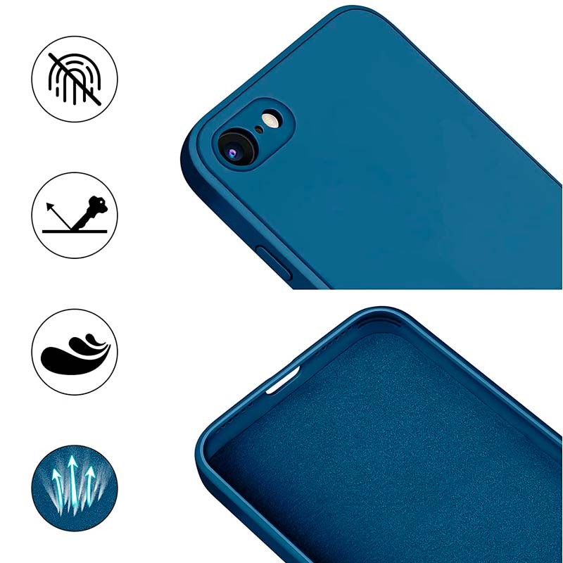 Coque iPhone SE 2022 / SE 2020 / iPhone 8 / iPhone 7 Square Liquid Premium Bleu - Ítem2