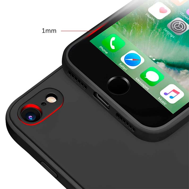 Capa iPhone SE 2022 / SE 2020 / iPhone 8 / iPhone 7 Square Liquid Premium Preto - Item3
