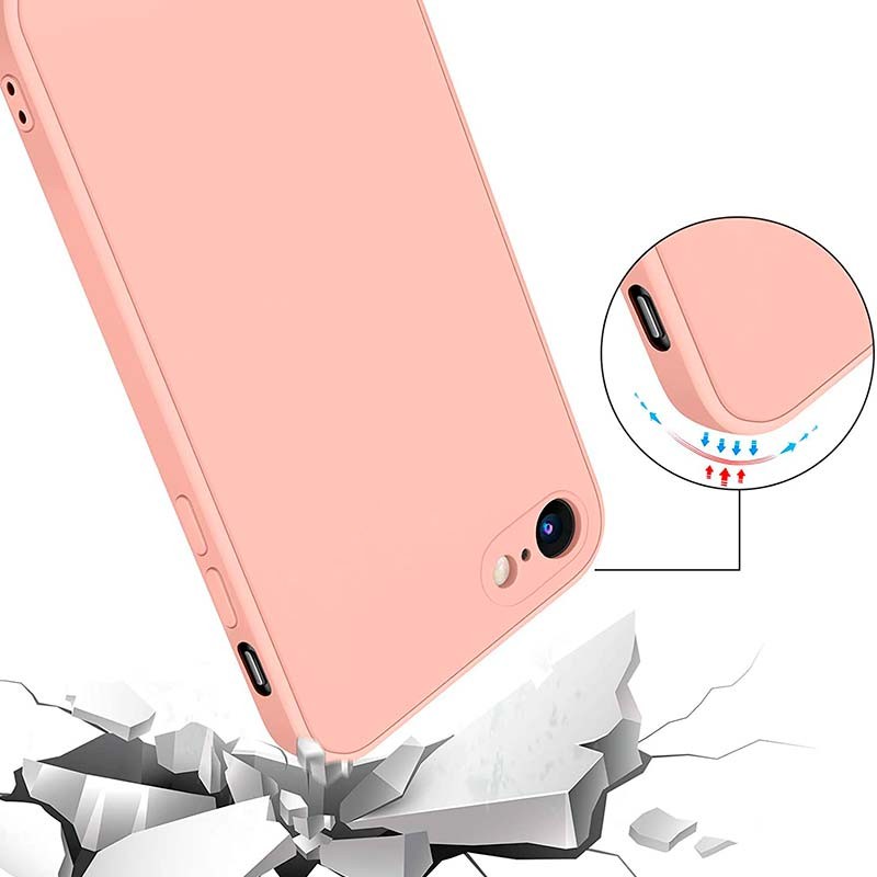 Capa iPhone SE 2022 / SE 2020 / iPhone 8 / iPhone 7 Square Liquid Premium Rosa - Item1