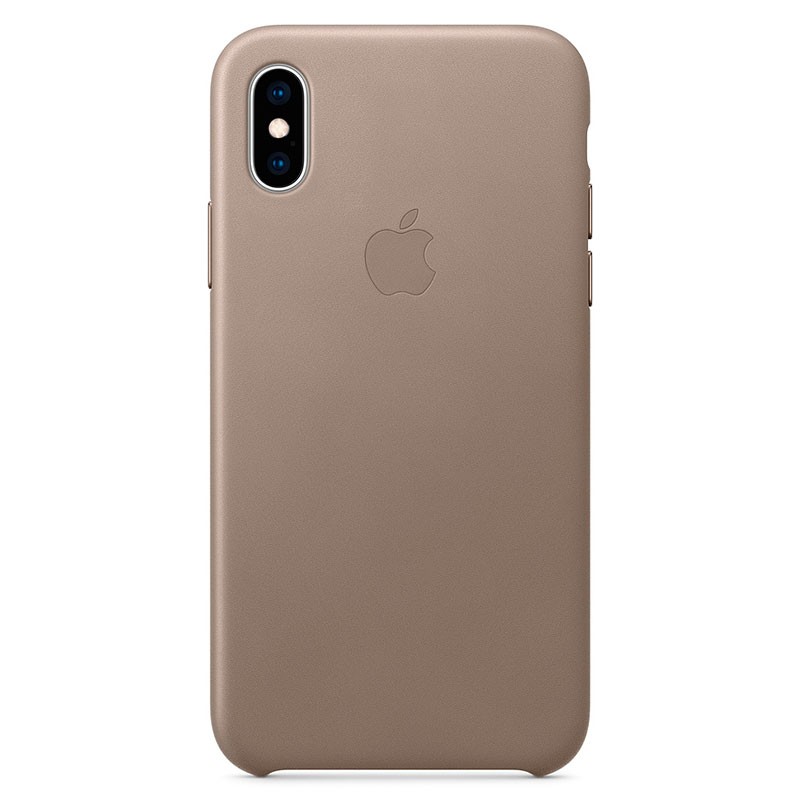 Capa de pele para iPhone XS Max Castanho-toupeira