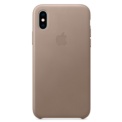 Capa de pele para iPhone XS Max Castanho-toupeira - Item