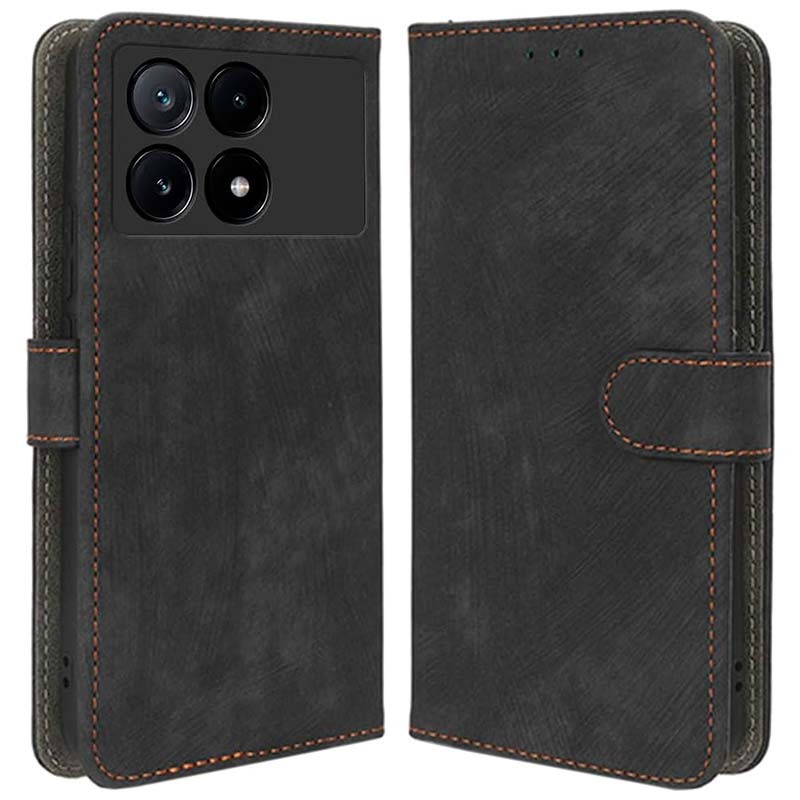 Capa preta 360º Protection tipo livro para Xiaomi Poco F6 Pro 5G - Item