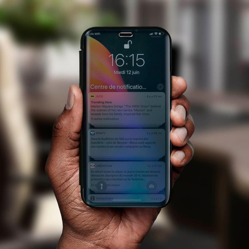 Capa tipo livro Smart Mirror para iPhone 12 / iPhone 12 Pro - Item7