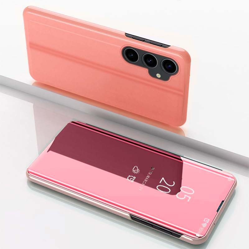 Capa tipo livro Smart Mirror para Samsung Galaxy S23 FE Rosa - Item1