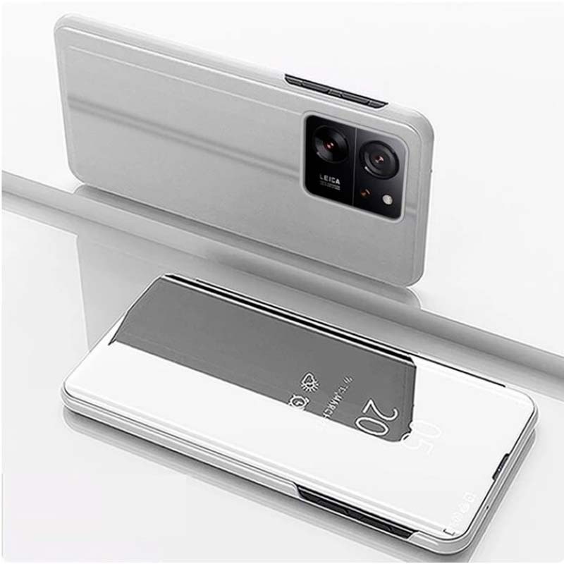 Coque à rabat Smart Mirror pour Xiaomi 13T Argent - Ítem1