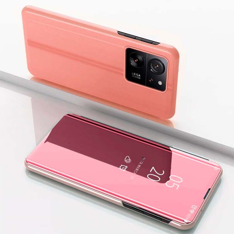 Funda tipo libro Smart Mirror para Xiaomi 13T Rosa - Ítem1