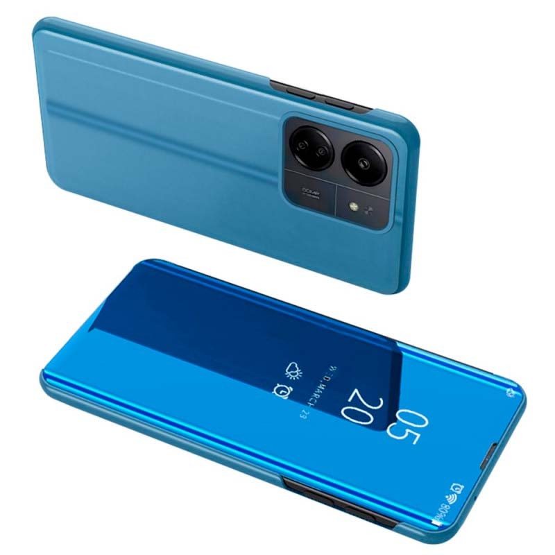 Capa tipo livro Smart Mirror para Xiaomi Redmi 13C Azul - Item1