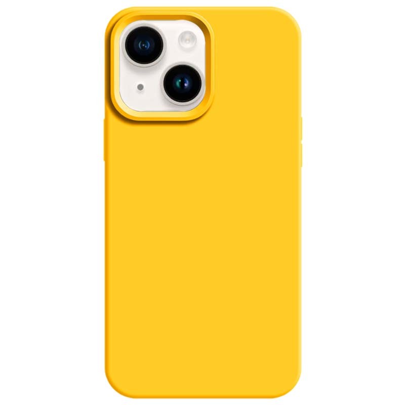 Capa de silicone semi-rígida Liquid Premium amarela para iPhone 14 - Item