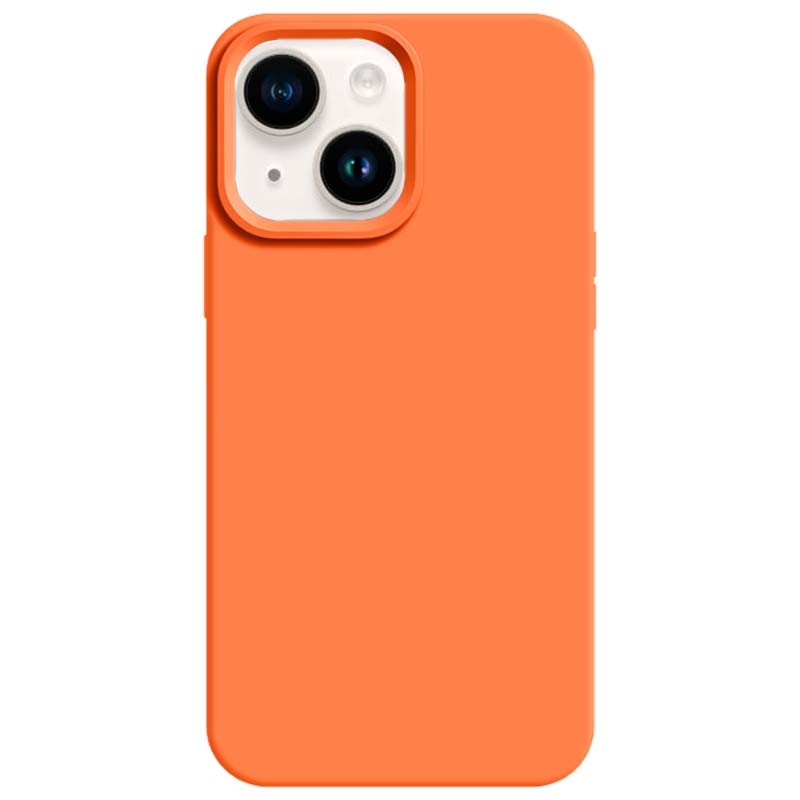 Funda de silicona semi-rígida Liquid Premium naranja para iPhone 14 Plus - Ítem