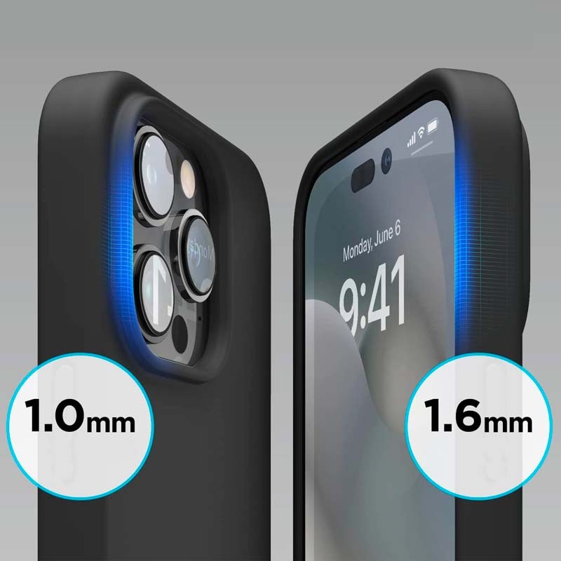 Funda de silicona semi-rígida Liquid Premium amarilla para iPhone 14 Pro - Ítem3