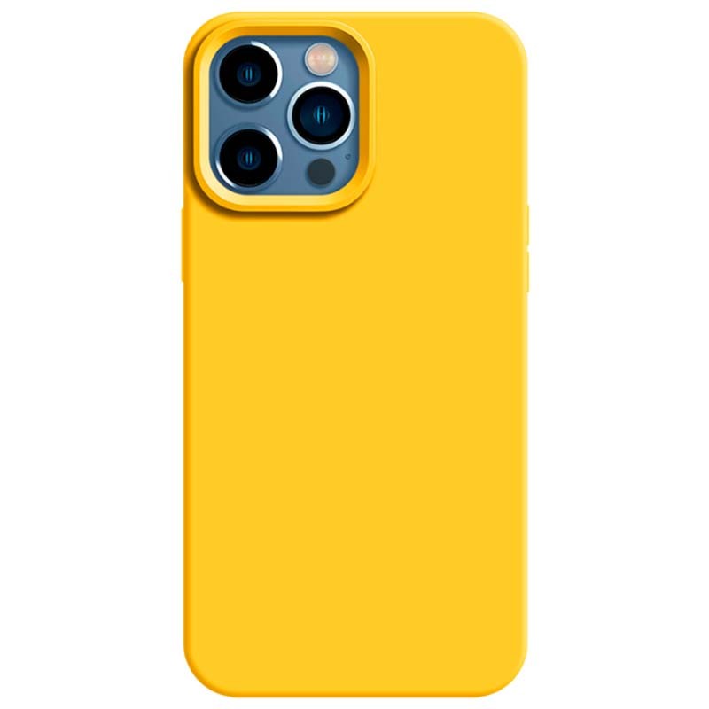 Funda de silicona semi-rígida Liquid Premium amarilla para iPhone 14 Pro - Ítem