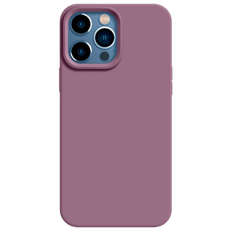 Capa de silicone semi-rígida Liquid Premium lilás para iPhone 14 Pro - Item