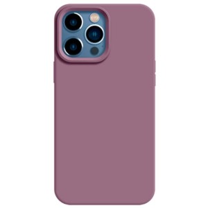 Capa de silicone semi-rígida Liquid Premium lilás para iPhone 14 Pro