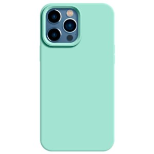 Capa de silicone semi-rígida Liquid Premium turquesa para iPhone 14 Pro