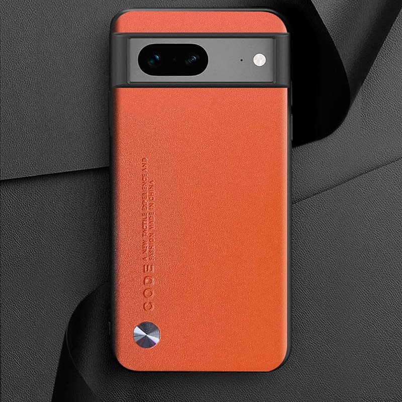 Capa em pele sintética Luxury laranja para Google Pixel 8 - Item4