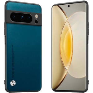 Coque en simili cuir Luxury bleu pour Google Pixel 8 Pro