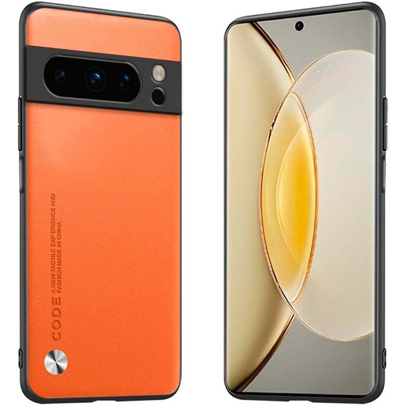 Coque en simili cuir Luxury orange pour Google Pixel 8 Pro - Ítem