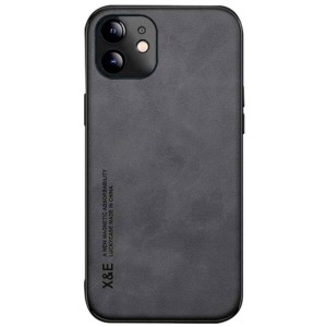 Capa em pele sintética Magnetic Luxury cinzenta para iPhone 11