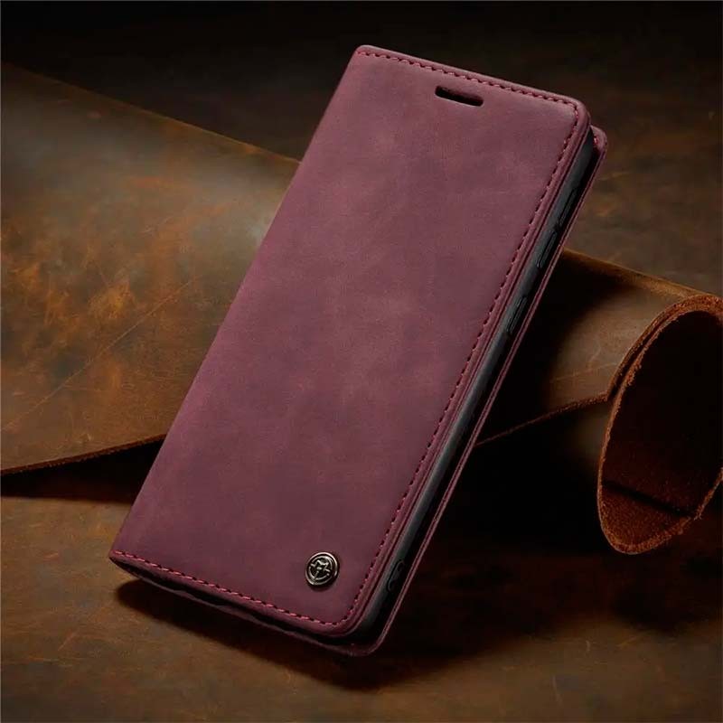 Funda burdeos Magnetic Wallet tipo libro para Xiaomi Redmi 13C - Ítem4