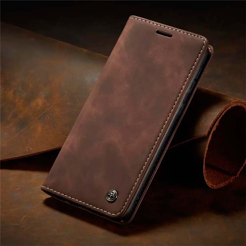 Funda marrón oscuro Magnetic Wallet tipo libro para Xiaomi Redmi 13C - Ítem4