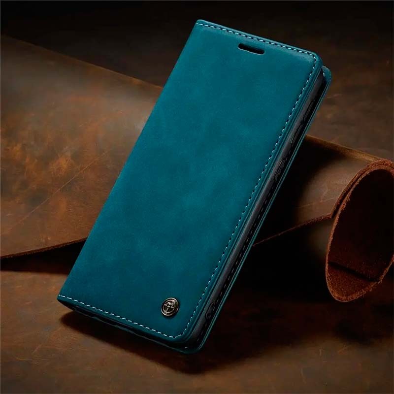 Capa azul Magnetic Wallet tipo livro para Xiaomi Redmi Note 13 Pro+ 5G - Item4