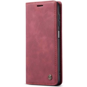 Capa bordéus Magnetic Wallet tipo livro para Xiaomi Redmi Note 12S