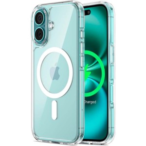 Coque transparente pour iPhone 16 compatible MagSafe