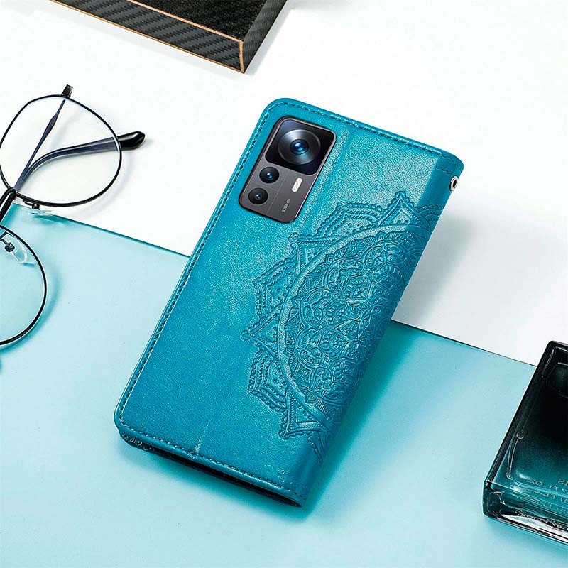 Étui bleu de type livre Mandala pour Xiaomi 12T - Ítem4