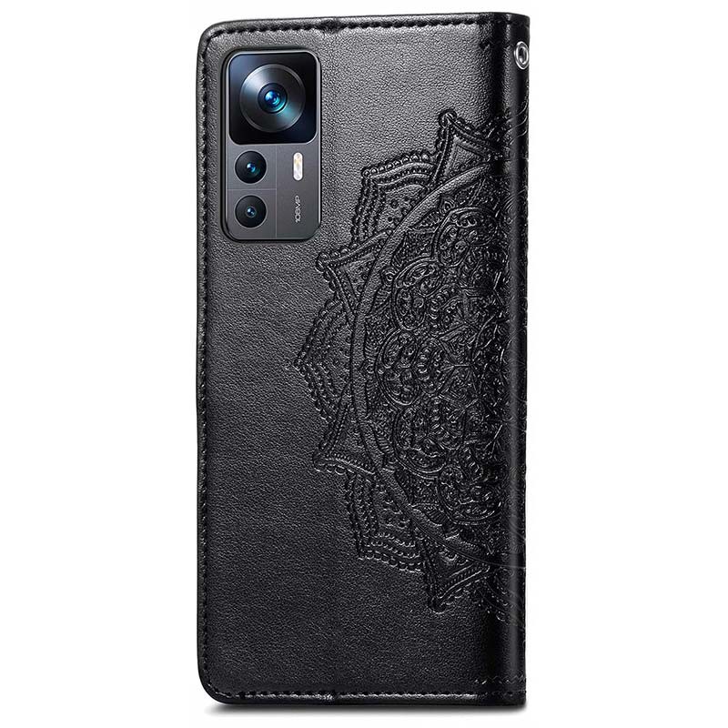 Capa preta Mandala tipo livro para Xiaomi 12T - Item1