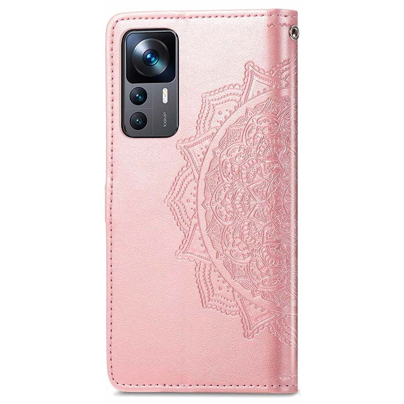 Capa rosa Mandala tipo livro para Xiaomi 12T - Item1