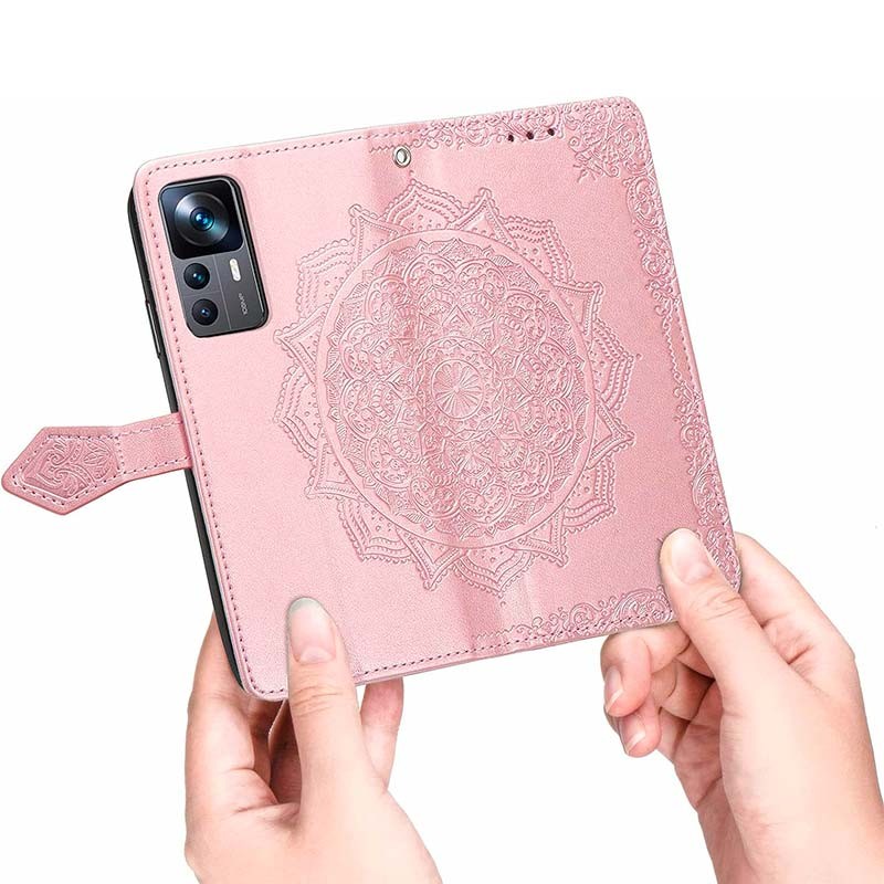 Capa rosa Mandala tipo livro para Xiaomi 12T - Item3
