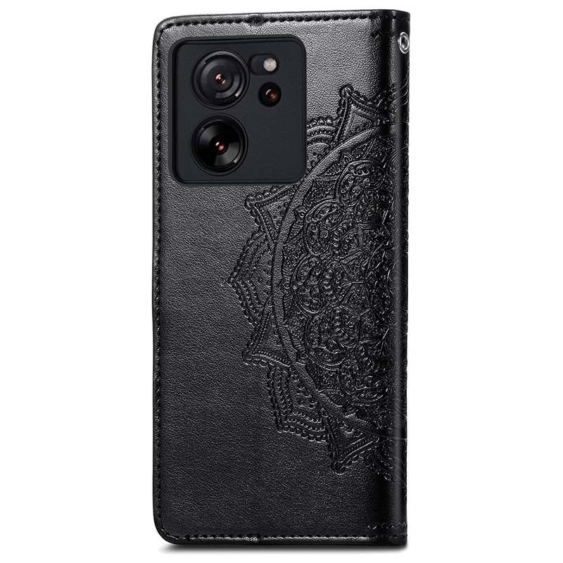 Capa preta Mandala tipo livro para Xiaomi 13T - Item1