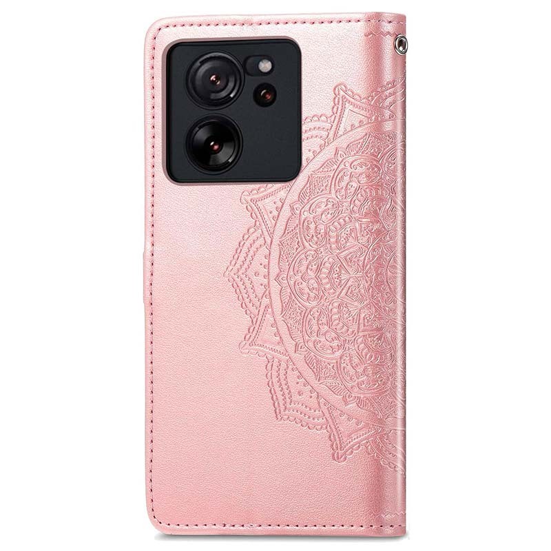 Capa rosa Mandala tipo livro para Xiaomi 13T - Item1