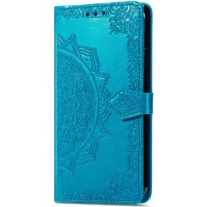 Étui bleu de type livre Mandala pour Xiaomi Redmi Note 12S