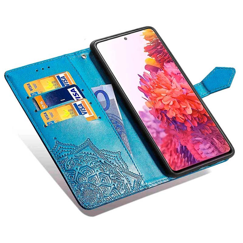 Capa azul Mandala tipo livro para Xiaomi Poco F4 - Item2