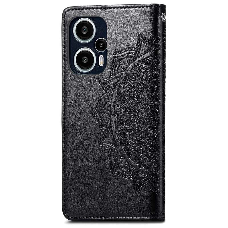 Funda negra Mandala tipo libro para Xiaomi Poco F5 - Ítem1