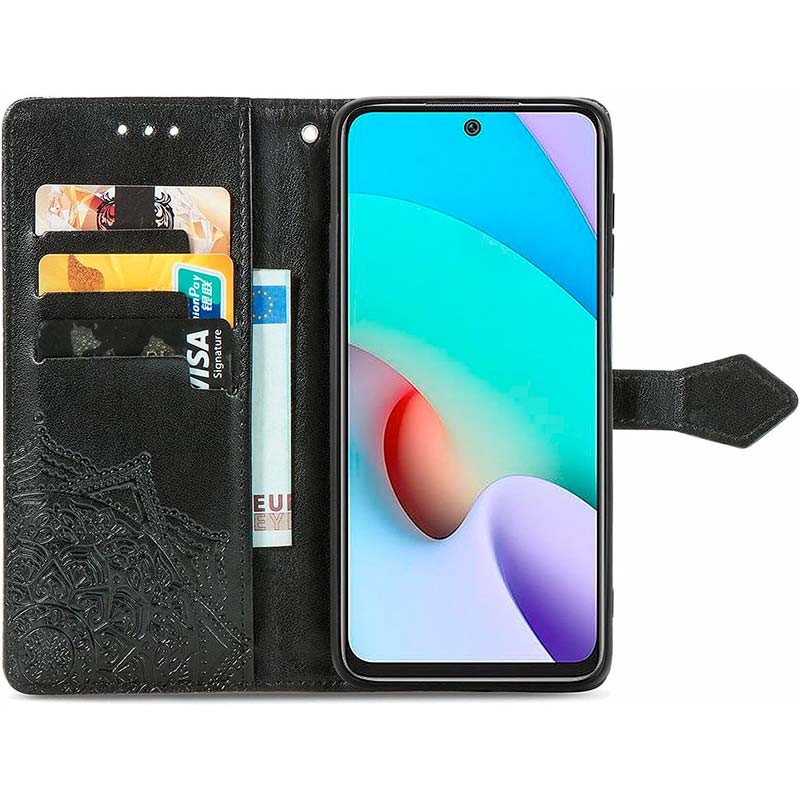 Funda negra Mandala tipo libro para Xiaomi Redmi 10 - Ítem2