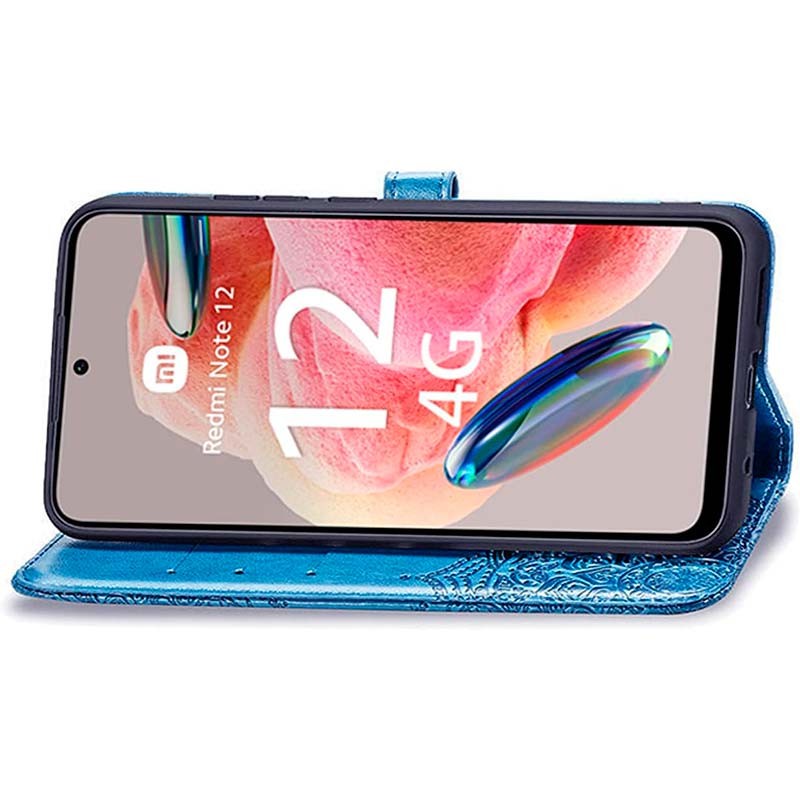 Funda azul Mandala tipo libro para Xiaomi Redmi Note 12 4G - Ítem3
