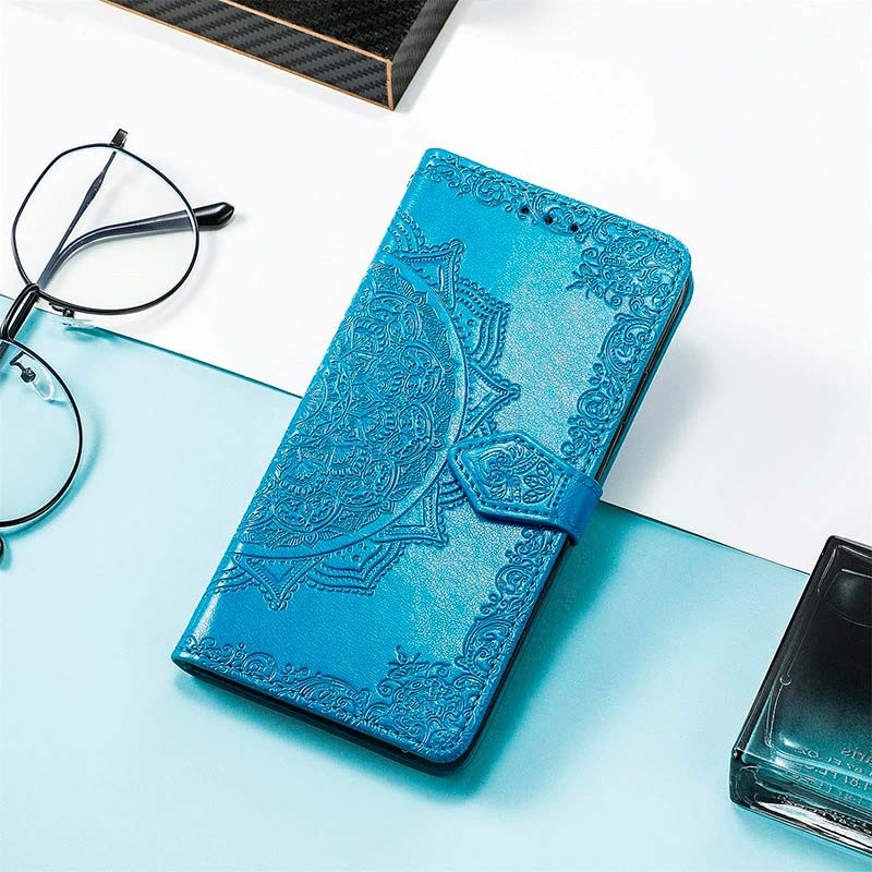 Funda azul Mandala tipo libro para Xiaomi Redmi Note 12 4G - Ítem4