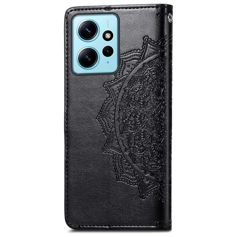 Funda negra Mandala tipo libro para Xiaomi Redmi Note 12 4G - Ítem1