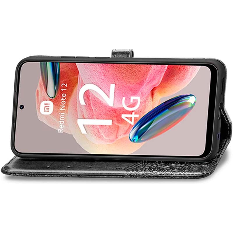 Funda negra Mandala tipo libro para Xiaomi Redmi Note 12 4G - Ítem3