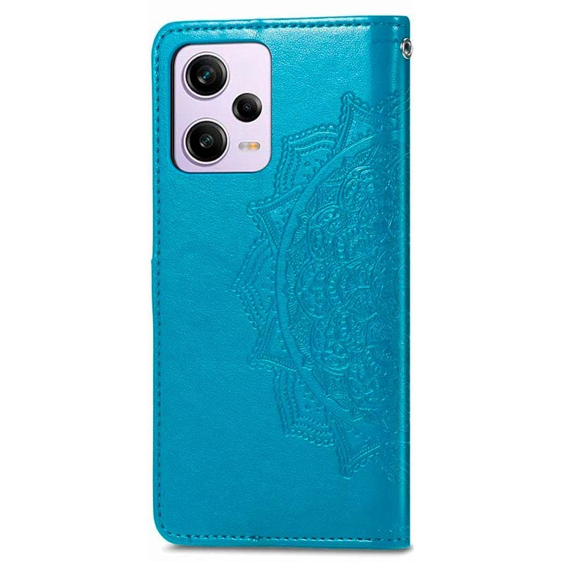 Capa azul Mandala tipo livro para Xiaomi Redmi Note 12 5G - Item1