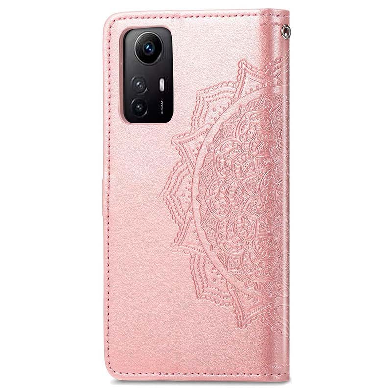 Capa rosa Mandala tipo livro para Xiaomi Redmi Note 12S - Item1