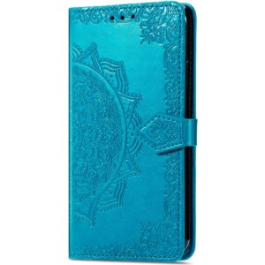 Funda azul Mandala tipo libro para Xiaomi Redmi Note 13 4G